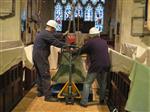 The Minster bells removed and awaiting transfer, Jan 2017