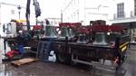 The 12 Minster bells loaded on the lorry bound to their individual destinations, either sold, or to be melted and recycled, Jan 2017