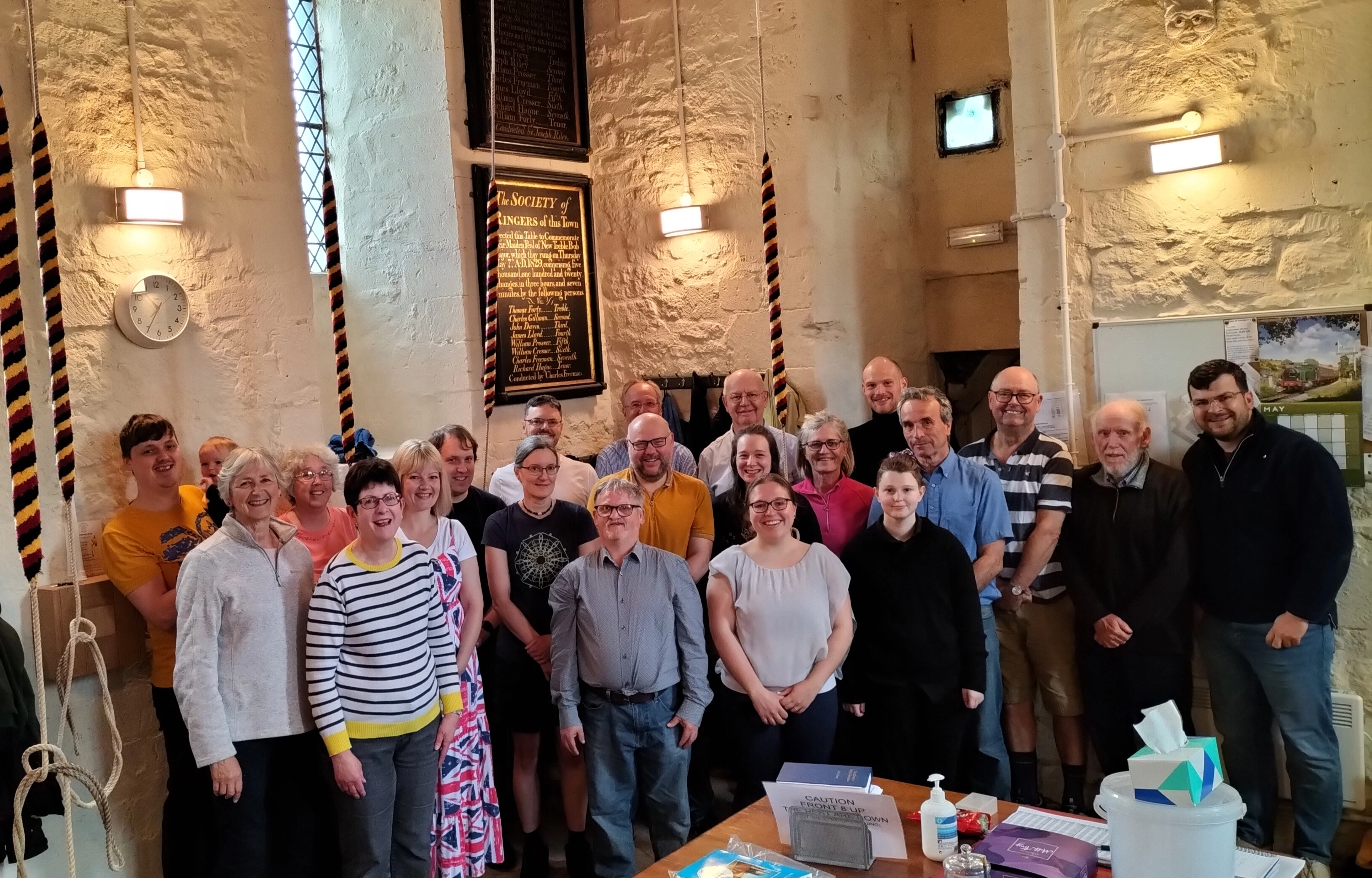 Ringers at Cheltenham Minster gathered to ring for the coronation