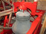 Bishop's Cleeve newly repainted bell frame, work done by Nick Hopkins